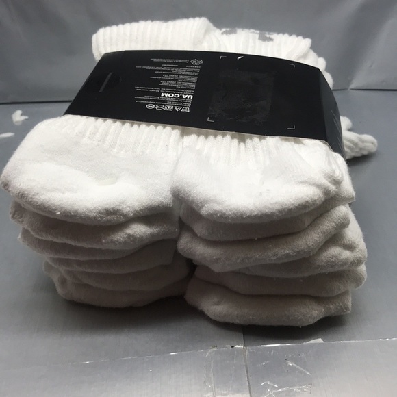 BNWT Adult Under Armor Cotton socks ok if 6 pack White - Picture 6 of 6